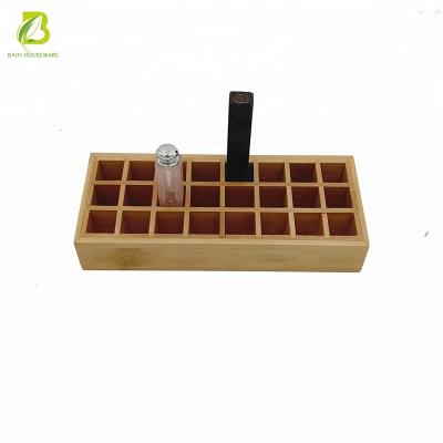 China Sustainable Eco - Friendly Bamboo Lipstick Organizer Box for sale