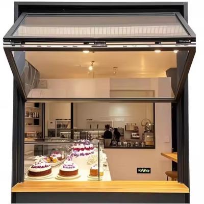 China Aluminum Fold Up Windows with Sound Insulation Double Glazing and Solid Tempered Glass for sale