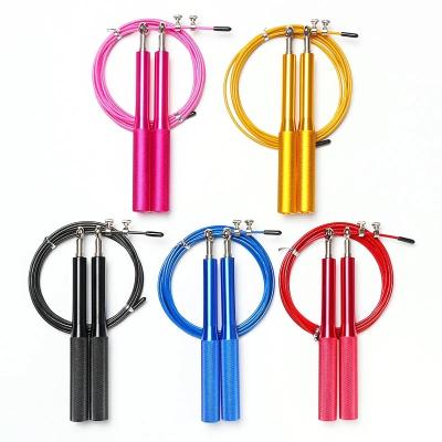 China Lose Weight Fitness Steel Wire Speed Jump Rope With Metal Handle Adjustable Jump Rope for sale