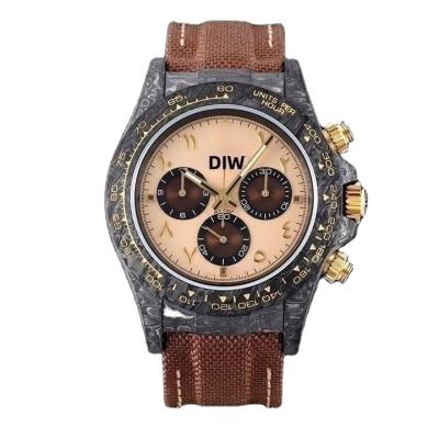 China Auto Date swiss watch 40mm 4130 Movement lightest Carbon fiber Case Carbon Ceramic bezel Day Tona Modified Mechanical Watches for sale
