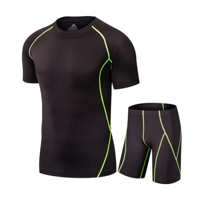 China Factory Wholesale Eco Custom Mens Workwear Breathable Tops And Pants Sets Yoga Wear Gym Sportswear for sale