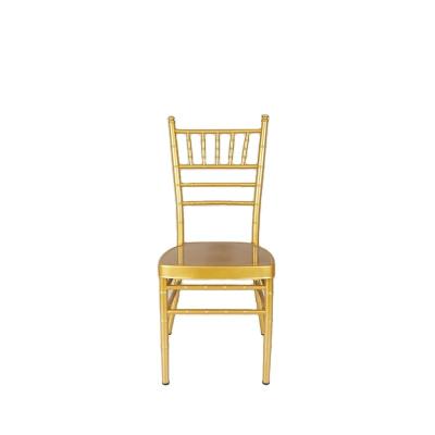China Contemporary Style Steel Hotel Modern Design Outdoor Wedding Banquet Stacking Chiavari Chair for sale