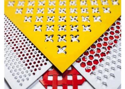 China Slotted Hole Punched Metal Screen Aluminum Perforated Panels Multiple Colors for sale