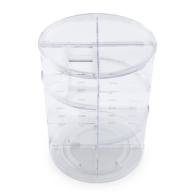 China Creative 360 Rotating Plastic Storage Box Organizer Diy Makeup Storage Case Auxmir Low MOQ for sale
