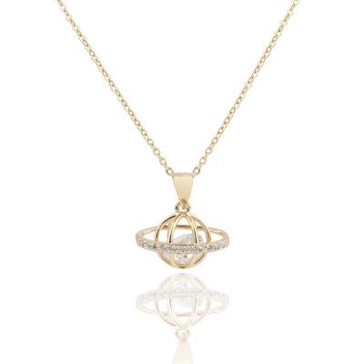 China FASHIONABLE Wholesale Custom 18K Gold Plated Zircon Necklace Charm Fashion Jewelry Tasty Chain Pendant Necklace Factory Direct Sales for sale
