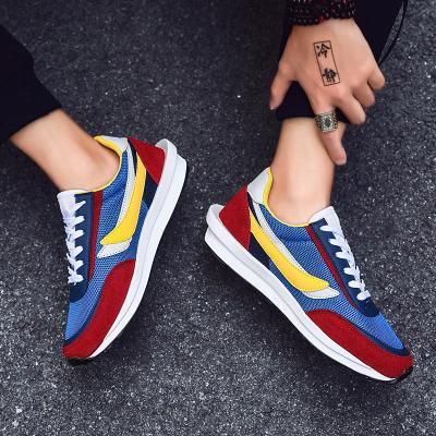 China Sacai x LDWaffle Deconstructed Cushioning Double Hook GreenPinkOrange Stepped Up Casual Catwalk Shoes for sale