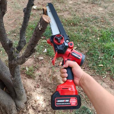 China Profi Mini-Kettensäge Elektrische Handgriffe Top-Baumschneider mit 2 Batterien Kabellose Holzschneiden zu verkaufen