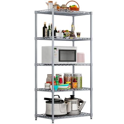 China Sustainable Multifunctional Kitchen Equip Canning Jars And Pans Stand Up Blenders Dishes Bowls Wine Storage Rack Wire Shelving for sale