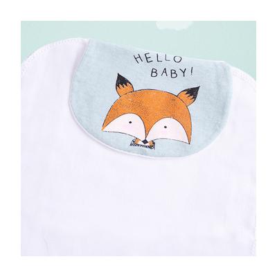 China Wholesale Cute Viable Cartoon Design Baby Sweat Towel 6 Layer Infant Back Dry Gauze Cloth Sweat-absorbent Towel for sale