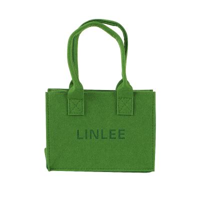 China 2023 Hot Sale Cute Wholesale Custom Handled Wool Felt Logo Printing Bag for sale