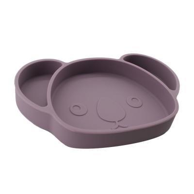 China Feeding Plate Custom Silicone Suction Plates for Babies & Toddlers Plates Stay Put with Suction Feature Divided Children Plate for sale