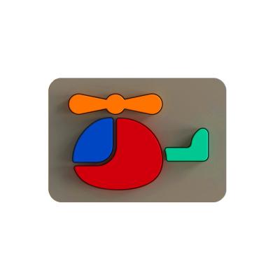 China Cartoon Toy Food Grade Silicone Stacking Nested Puzzle Colorful Helicopter Shape Sorter Sensory Toys for Babies for sale