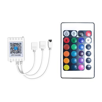 China Mini Keyboard 24 Keys 2 Ports App Smart Blue Tooth Remote Control For RGB LED Light Strip for sale