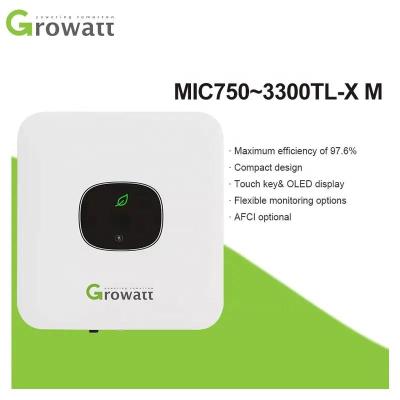 China DC/AC Solar Inverter Single Phase On Grid Growatt MIC3300TL-X MPPT Solar Power Hybrid Inverter 274/254/138mm for sale