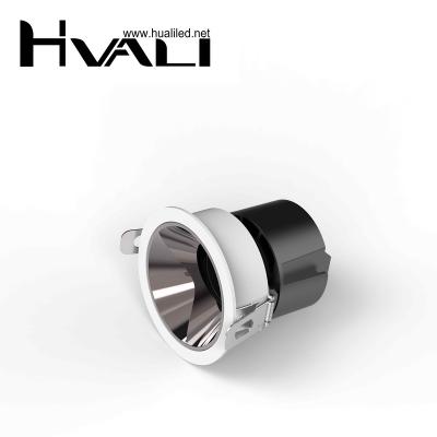 China Modern HUALI Indoor Commercial Aluminum Frame Spot Lamp Recessed Lights LED Spotlight SKD Housing for sale