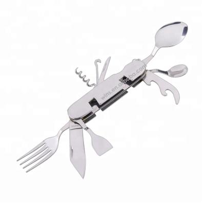 China Detachable Multifunctional Camping Cutlery Knife Spoon and Fork Set A21-109G for sale