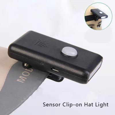 China 8cm sensor; 100% Super Bright 8 Hours LED USB Sensor Cap Light Super Bright Rechargeable Hat Lamp with Polymer Battery for Fishing Camping Working for sale
