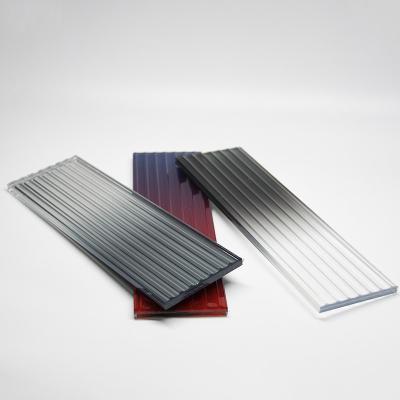 China Colored Fluted Glass Toughened Flat And Curved Tempered Glass 12mm 15mm 19mm customized Transparent Sticker On Glass For Glass Door Decoration for sale