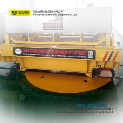 Κίνα το κάρρο μεταφοράς με το turnplate στη ράγα επιτυγχάνει την περιστροφική πλάκα υλικού χειρισμού περιστροφής 360 βαθμού προς πώληση
