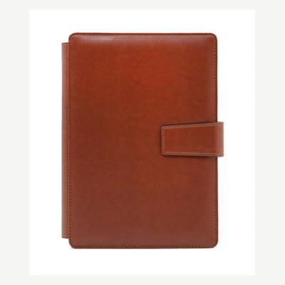 China 2023 luxury custom leather hardcover a5 cover business planner journal notebook for sale