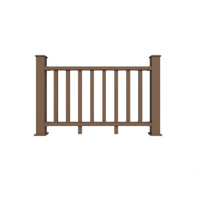 China Easily Assembled Balustrades easy installation custom size outdoor waterproof fireproof composite wpc wood railing for home and garden patio for sale