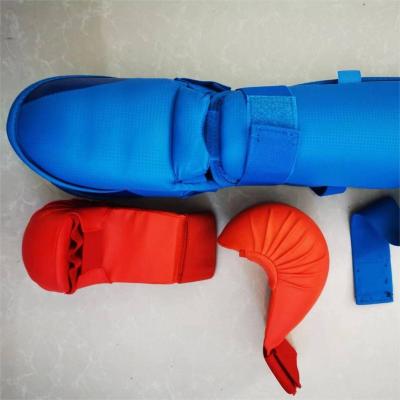 China Leather karate protective gear ,karate gloves and karate shin guard for sale