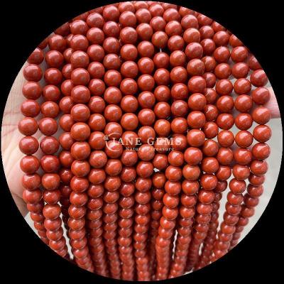 China Técnica polida Gemas redondas de corte contas em cristal multicolor Pedra de cura Dalmácia Jaspe de lava Pedra de pérola solta Fios de pérola para acessórios de cabelo de pérola à venda