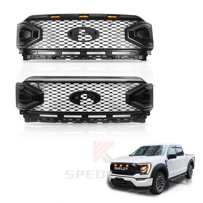 China ABS Spedking Factory wholesale price 2021+ for ford F150 Black Series body kit accessories Front car grille for FORD F150 for sale