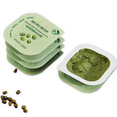 China Moisturizer Customized 9/12 Pack Skin Care Moisturizing Mung Bean Amino Acid Cleaning Mud Film Natural Nourishing Hydration Face Mask for sale