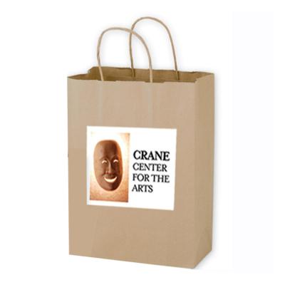 China Recyclable Natural Twisted Handle Customer Paper Bag for sale