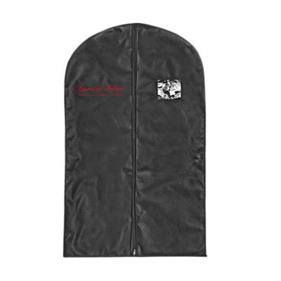 China Storage Non Woven Garment Bag With Card Holder And Plastic Suite Cover For Suits for sale