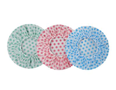 China Custom Made Shower Cap Viable Waterproof Alibaba Best Seller Wholesale PEVA 6 Colors Printing for sale