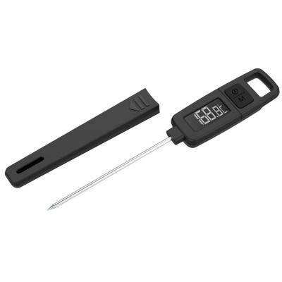 China ABS+Stainless Steel 304 Bright Orange Backlight Plastic Digital Kitchen Thermometer For Grilling for sale