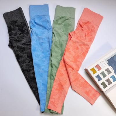 China New Style Antibacterial Women's Camouflage Seamless Leggings Hot Sale High Waisted Workout Leggings For Women for sale
