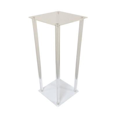 China Moden Detachable Display Stretches Acrylic Flower Stand To Fit Clear Crystal Stage Pillar Display Stand for sale