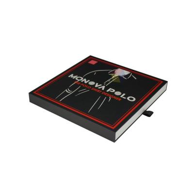 Китай Премиум Custom Logo Black Pull Out Slide Drawer Одежда Подарок футболка Упаковочная коробка Жесткий картон продается