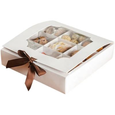 China Öko-freundliche, klare Deckel, weiße Papierverpackung für Donuts und Desserts zu verkaufen