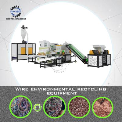 China Power kW 40.7 Capacity 200-1000kg/h Copper Wire Recycling Machine for Cable Processing for sale