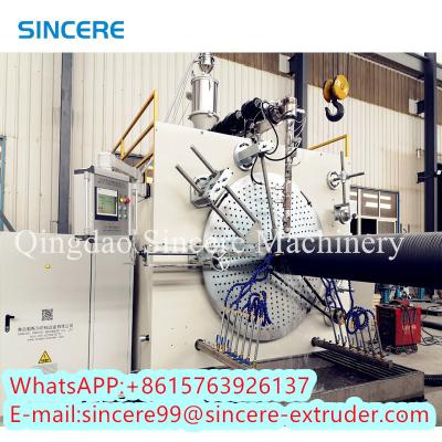 China PE Hollow Wall Spiral Winding Pipe Production Line for sale