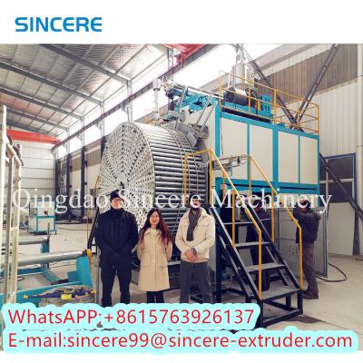China Large Diameter Spiral Tube Extrusion Line HDPE Pipe Making Machine for sale