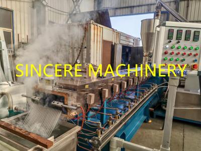 China 120-1000kg/h Output Plastic Pelletizing Line with PLC Control for sale