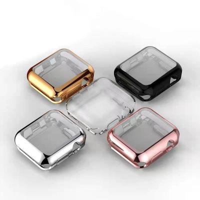 China Transparent Case 2021 TPU Screen Protector Protective Shell Case For Apple Watch Se S6/5/4/3/2/1 for sale