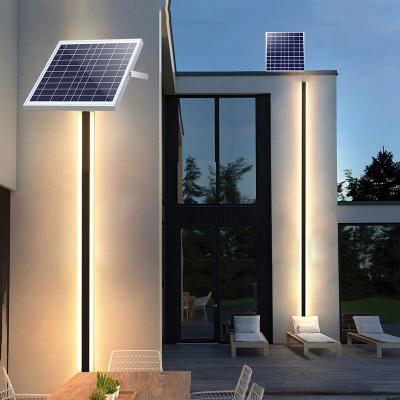 China OEM ODM 3000K Aluminum Solar Wall Lights Outdoor Free Wiring For Villa Yard for sale
