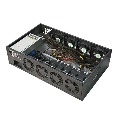 China With fan in case 12GPU running server 8 graphics cards rtx 3090 computer pc full set with 8gpu RX 580 8gb for gpu for sale