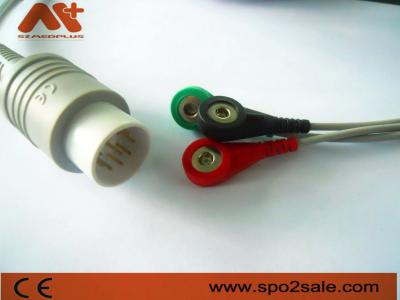China 11 Pin Nihon Kohden ECG Cable 3 Lead CB-72353P For TEC Sery for sale
