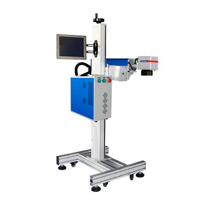 China Laser Marking Machine 20w 30w 50w Fiber CO2 Flight Automated Loading UV Online High Speed Laser Engraving Printing Machine for sale