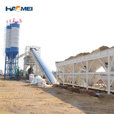 China Construction works Prepared concrete batching layout and factory setup cost for sale