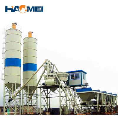China Construction works Small And Convenient Concrete Batching Plant HZS90 for sale