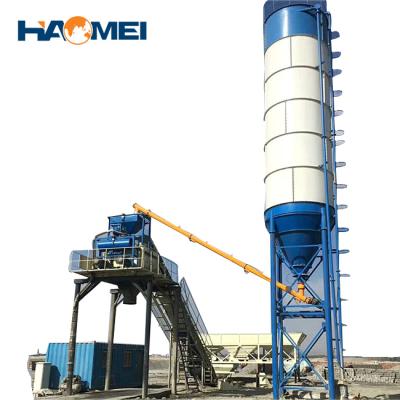 China Construction works lowest cost concrete batching plant HZS90 for sale