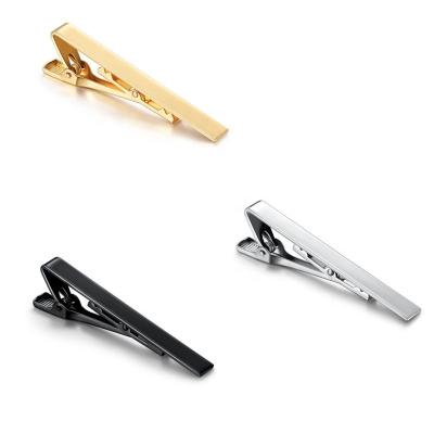 China Brass Wholesale China Supplier Blank Tie Clip Tie Bar With Custom Logo Brass tie bars set 18K real gold plating for sale